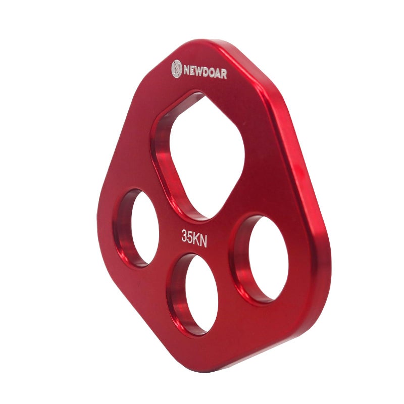 NewDoar Descender Plate 20KN Paw Rigging Plate 4 Holes Rock Climbing Gear(4 holes/20KN Red) - Image 5